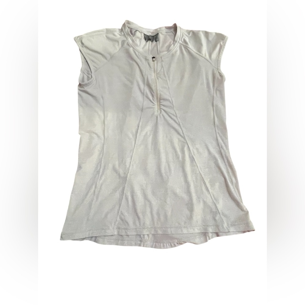 Athleta White Fitted Polo T-Shirt